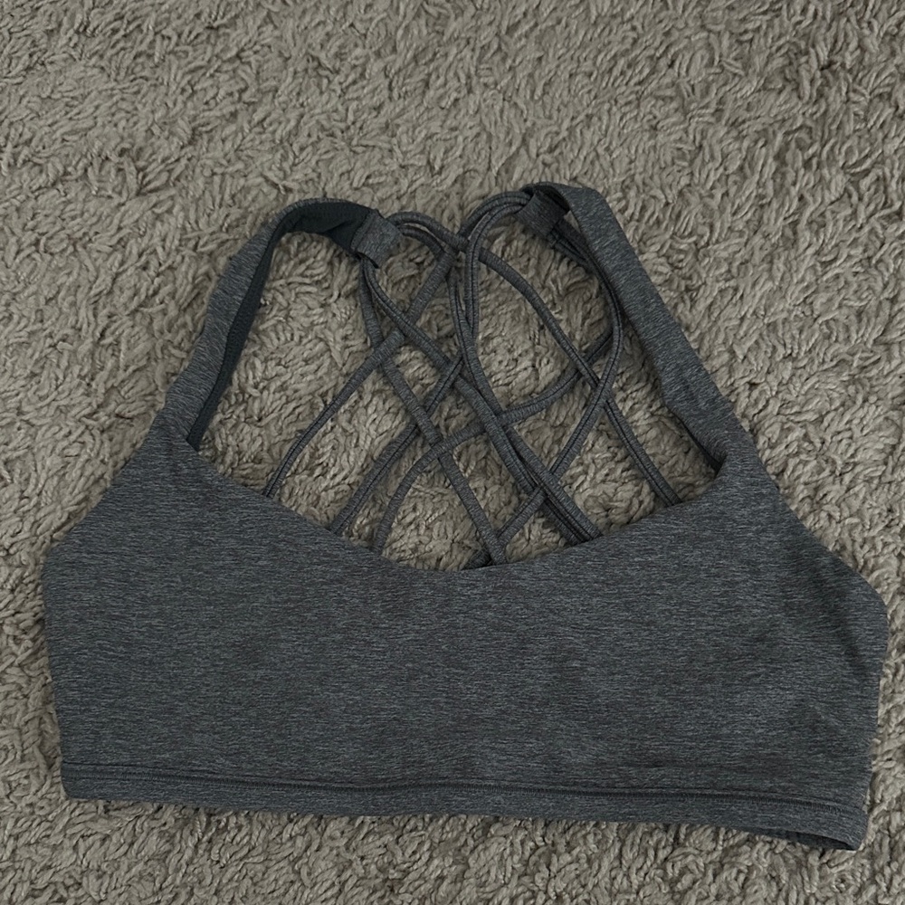Lululemon Athletica Charcoal Strappy Sports Bra